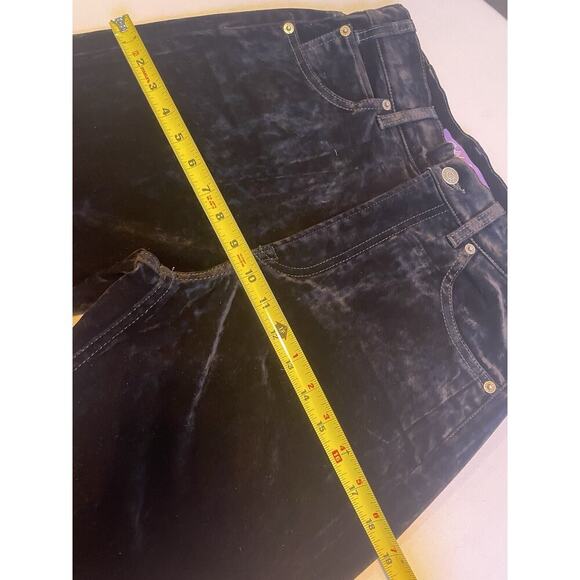 Ralph Lauren Collection Kaida Relaxed Bootcut Black Velvet Jeans 28 Purple Label - Picture 9 of 15